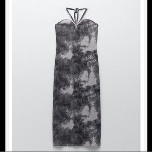 Zara tie dye halter maxi dress